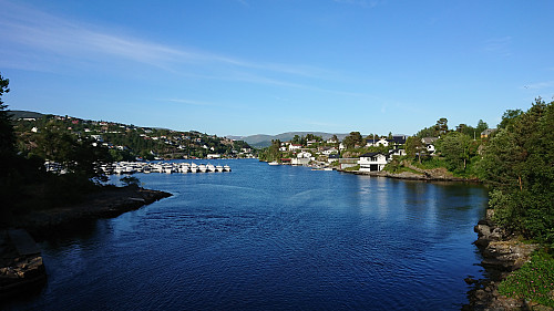 Nordåsvatnet seen from the bridge at Straume