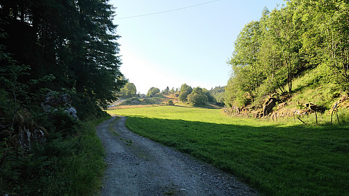 Approaching the main road at Gausereid