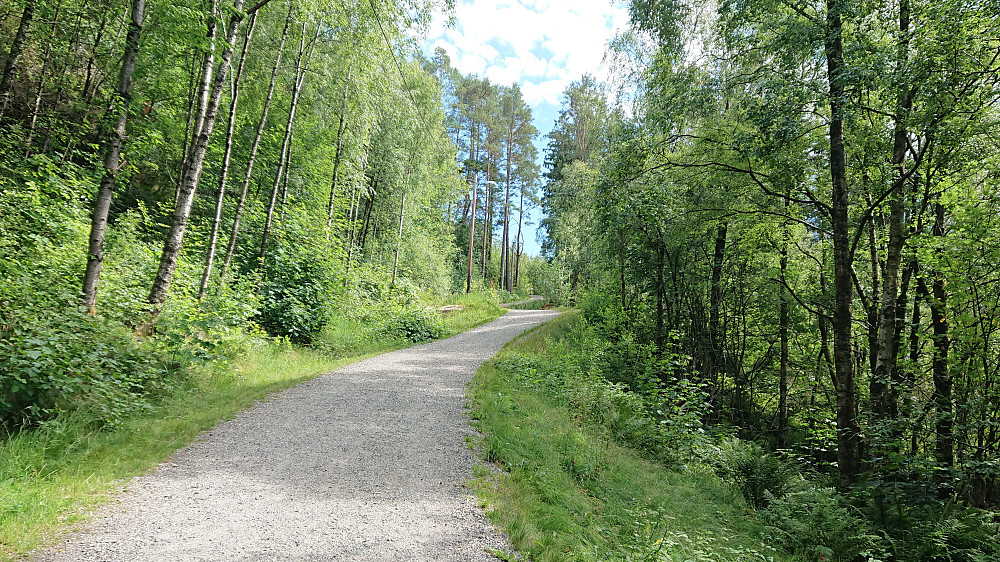 The steep gravel road between Hellen festning and Furukammen