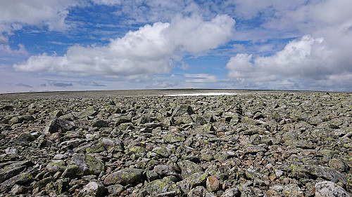 The cairn at the summit appears in the distance