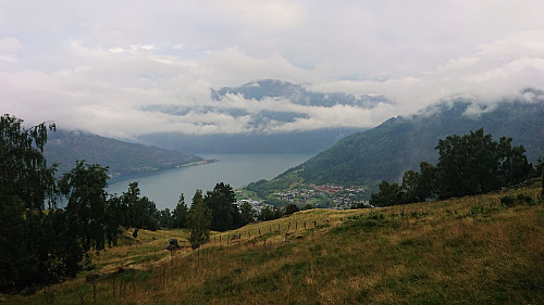 View towards Sogndal from above Åberge