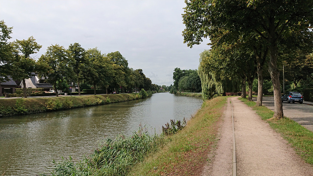 Walking along one of the many canals