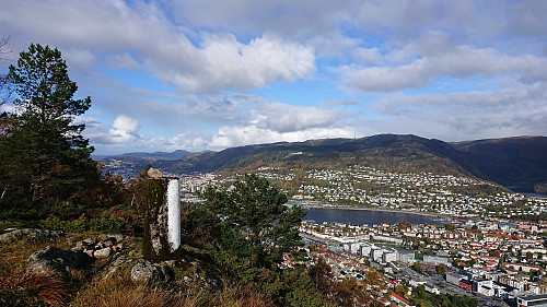 The trig marker on the way down to Solheim