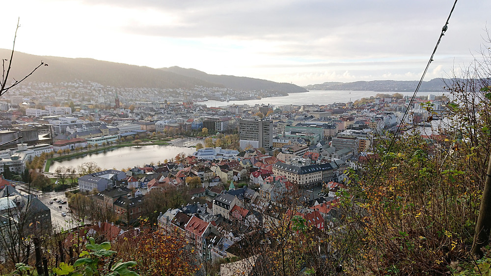 View toward the city center from just below Fjellveien
