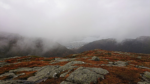 Limited views from Storafjellet today...