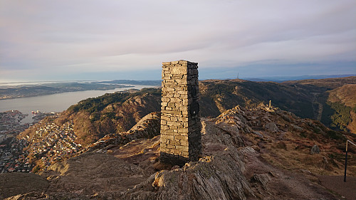 View northwest from the upper station of Ulriksbanen