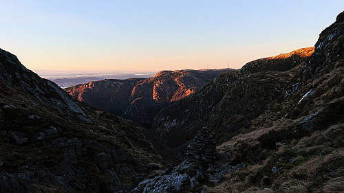 Looking back down Isdalen