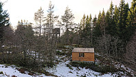 Hunting cabin and tower