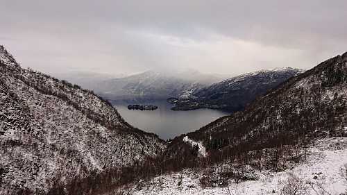 Looking down Bogadalen from above Bogavatnet