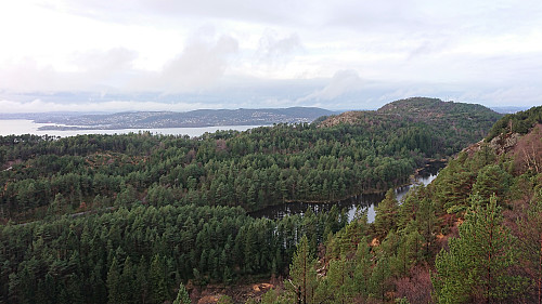View from in front of Birkelid. Ørneberget to the right.