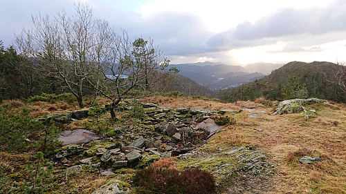 The remains of Gomannshytten on the hill south of Sigridheim