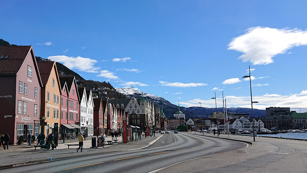 Bryggen from the start of the hike