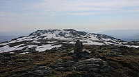 Husdalsfjellet northern summit toward the southern summit