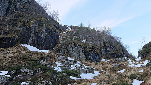 Looking back at the last part of the descent from Husdalsfjellet