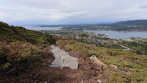 The current start/end of the stone steps in Kongskleiva
