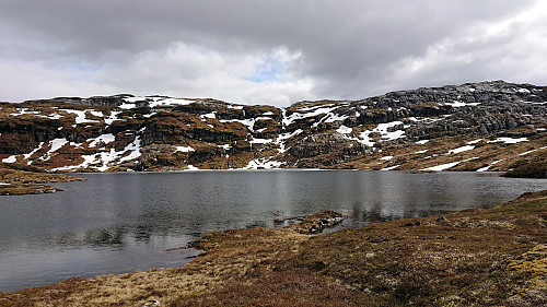 Looking back at the descent down to Smørtjørna