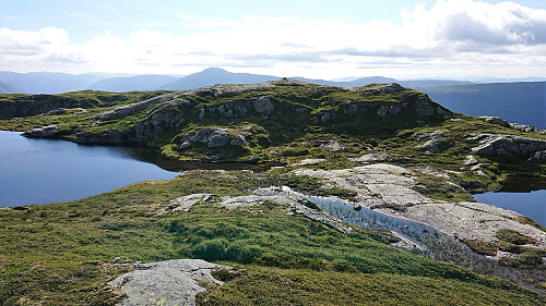The western peak at Bjørnafjellet (from the eastern peak).