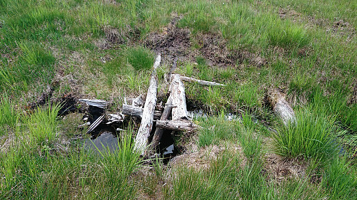 Remains of old bridges for crossing the wet areas