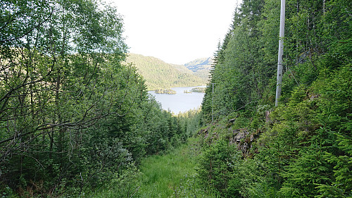 Back along the old tractor road with Eikedalsvatnet in the background