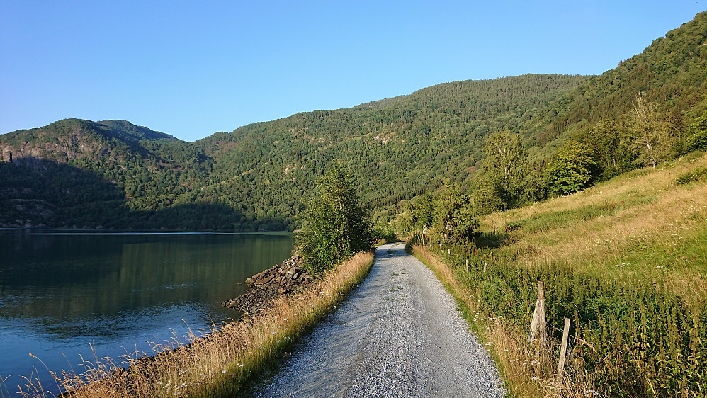 Walking along Barsnesfjorden