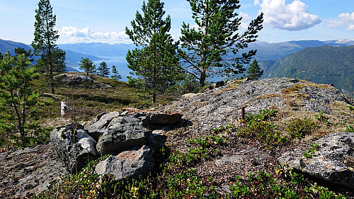 The trig marker at Bjørnstigfjellet. (Note: not at the highest point.)