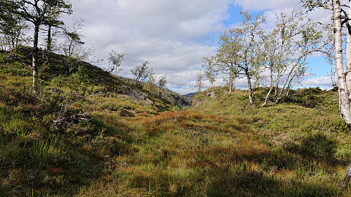 Approaching the start of the steep descent into Tuftedalen