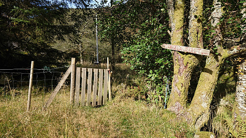 Sofusstien trailhead in Vinddalen
