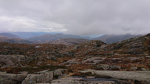 Looking back at Råsefjellet from the ascent to Horga
