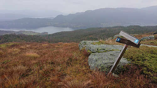 Marked trailhead for the descent