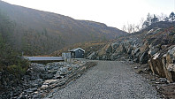 Gravel road ending