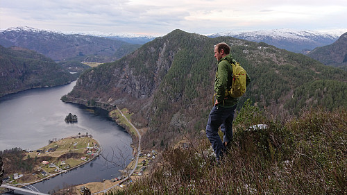 Endre at Husafjellet. Storenipa in the background.