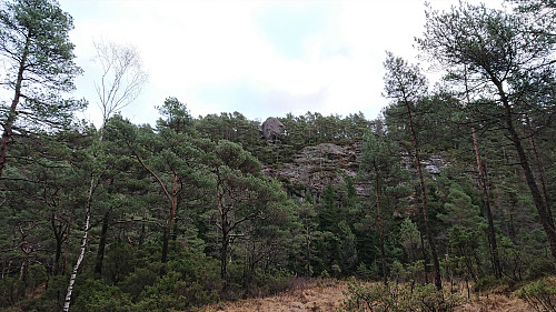 The big rock referred to as Tobrik from north of Tjørnahuk