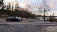 Parking by the road at Elvika