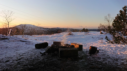 The view from Perabu. Løvstakken to the left.