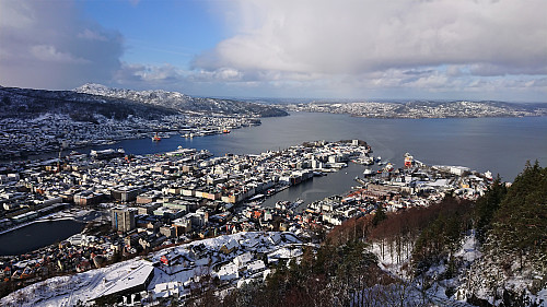 View from the upper station of Fløibanen