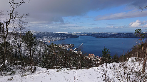 View west from below Aasebu