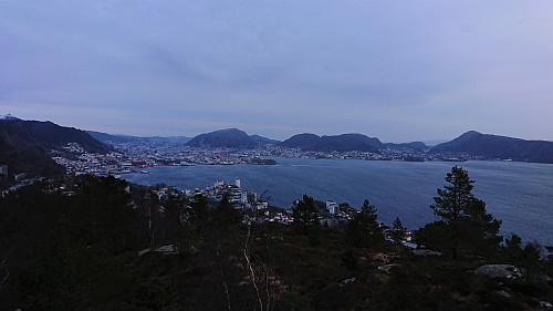 View towards the city center from Ørneberget