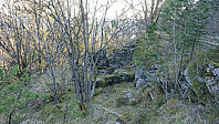 The remains of Trollborg southeast of Sandviksfjellet