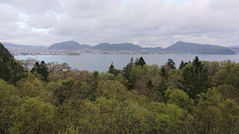 View towards the city center from above Hellen festning