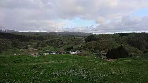 Maihaugen (barely visible), Fanahytten, Døvehytten, Linken and Hardyhytten