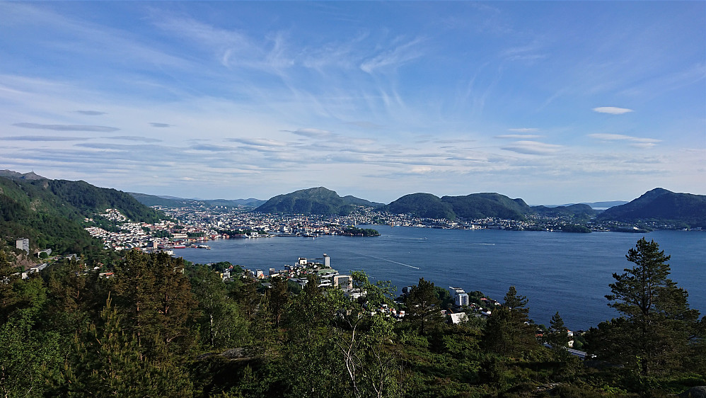 View towards the city center from Ørneberget