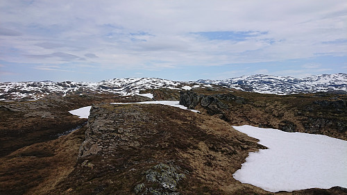The summit area at Sædalshesten with Knuskedalsfjellet in the background