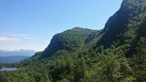 Looking up Sandlopeskardet and the marked trail I used ascending to Hovlandsfjellet