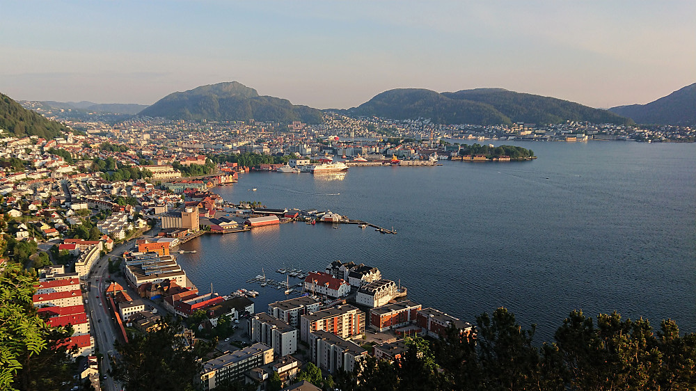 View towards the city center from Sandviksbatteriet