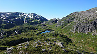 Tangatjørnane from Tangafjellet