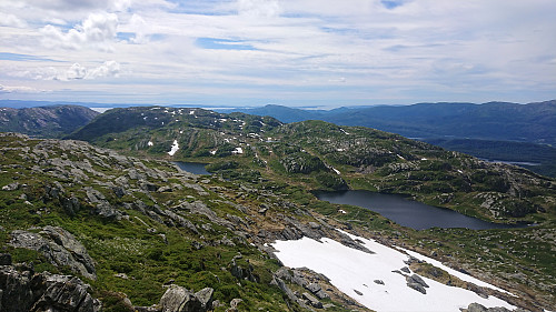 Austre Stemmefjellsnakken and Skorafjellet from Solafjellet
