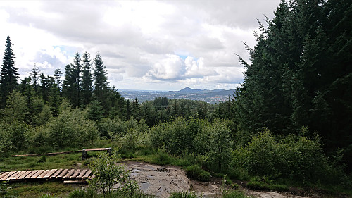 The view from Trollbu with Lyderhorn in the distance