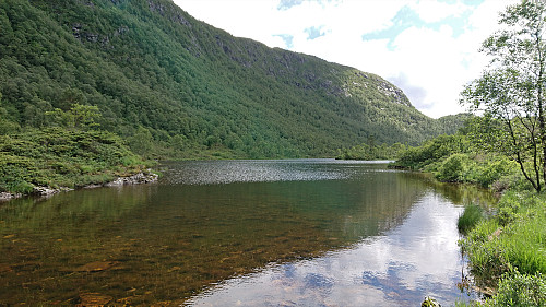 Looking back at Furedalsvatnet