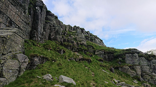 Light climbing section towards Kjerringafjell