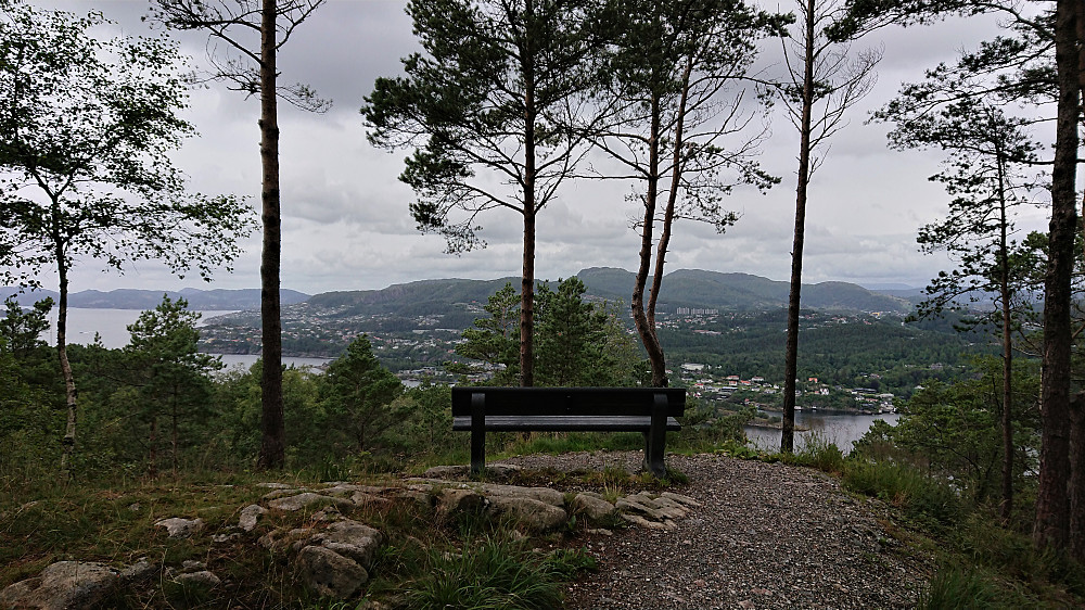 View towards Åsane from the highest point of Hellemyrstien